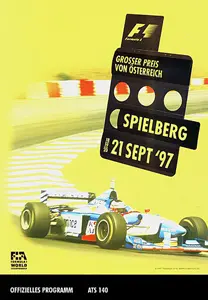 1997-09-21 | Grosser Preis von Österreich | Spielberg | Formula 1 Event Artworks | formula 1 event artwork | formula 1 programme cover | formula 1 poster | carsten riede