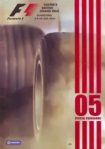2005-07-10 | British Grand Prix | Silverstone | Formula 1 Event Artworks | formula 1 event artwork | formula 1 programme cover | formula 1 poster | carsten riede