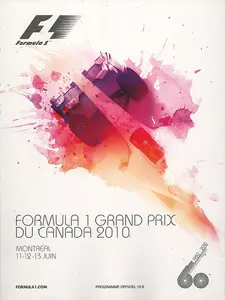 2010-06-13 | Grand Prix Du Canada | Montreal | Formula 1 Event Artworks | formula 1 event artwork | formula 1 programme cover | formula 1 poster | carsten riede