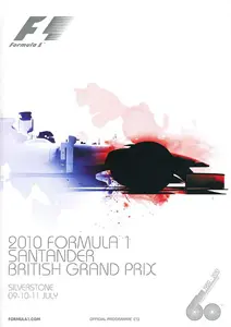 2010-07-11 | British Grand Prix | Silverstone | Formula 1 Event Artworks | formula 1 event artwork | formula 1 programme cover | formula 1 poster | carsten riede