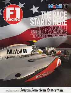 2012-11-18 | United States Grand Prix | Austin | Formula 1 Event Artworks | formula 1 event artwork | formula 1 programme cover | formula 1 poster | carsten riede