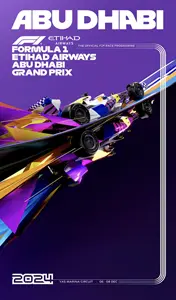 2024-12-08 | Abu Dhabi Grand Prix | Abu Dhabi | Formula 1 Event Artworks | formula 1 event artwork | formula 1 programme cover | formula 1 poster | carsten riede