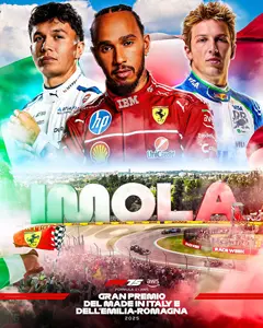 2025-05-18 | Gran Premio Del Made In Italy E Dell`Emilia-Romagna | Imola | Formula 1 Event Artworks | formula 1 event artwork | formula 1 programme cover | formula 1 poster | carsten riede